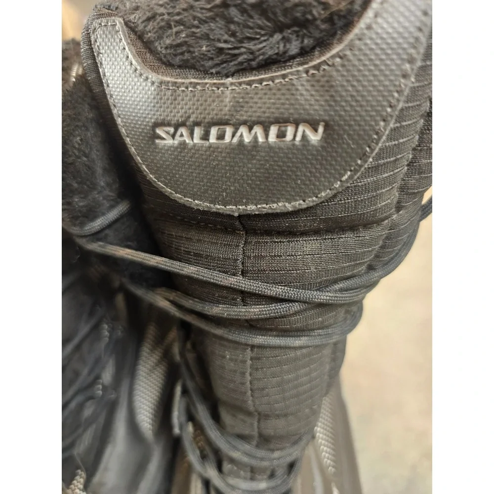 Salomon Aspen Aerogels Waterproof Winter Boots Black Mens 11.5 433823 Contagrip